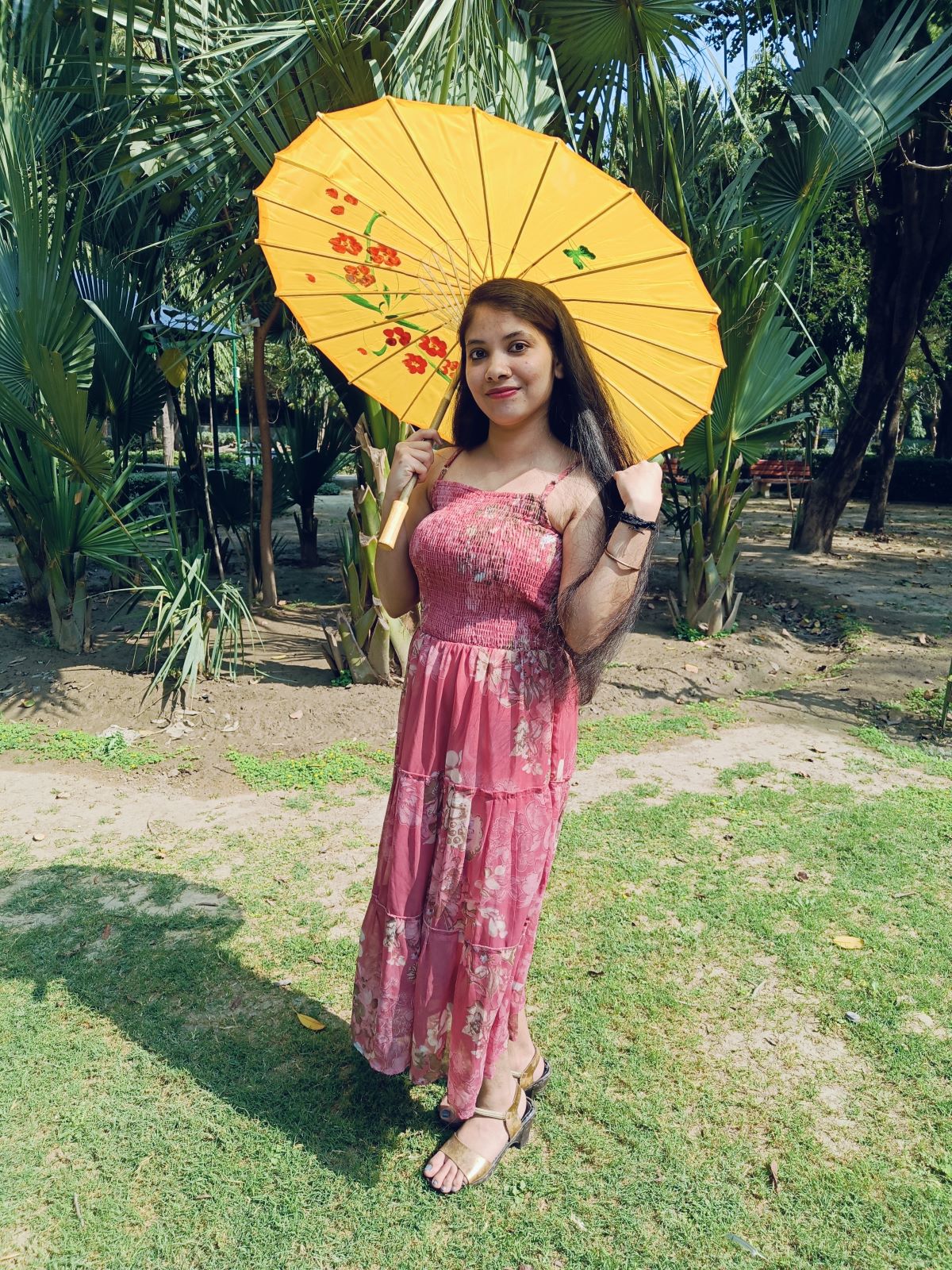 Yellow Umbrella Japanese Kimono Dance Kids & Adults Costume Accessory
